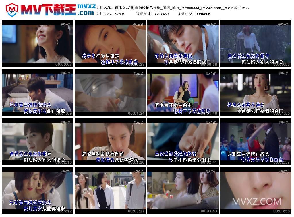 崔伟立-后悔当初没把你挽留_国语_流行_ME800334